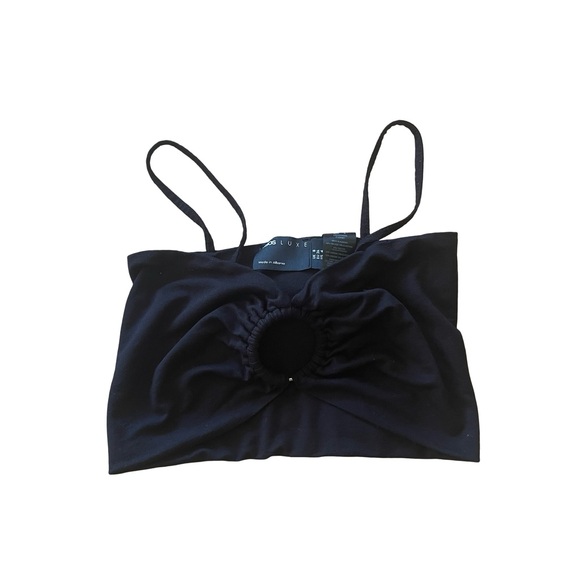ASOS Luxe O Ring Cutout Crop Top - Picture 1 of 5